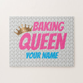 ベーキングクイーンのケーキとスイーツ好き向けパターン ジグソーパズル