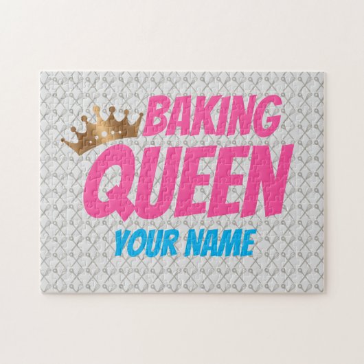 ベーキングクイーンのケーキとスイーツ好き向けパターン ジグソーパズル (横)