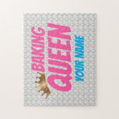 ベーキングクイーンのケーキとスイーツ好き向けパターン ジグソーパズル (縦)