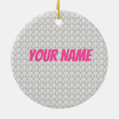 ベーキングクイーンのケーキとスイーツ好き向けパターン セラミックオーナメント (裏面)