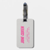 ベーキングクイーンのケーキとスイーツ好き向けパターン ラゲッジタグ (裏面縦)