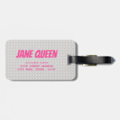 ベーキングクイーンのケーキとスイーツ好き向けパターン ラゲッジタグ (裏面横)