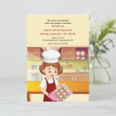 ベーキングクッキーの誕生日パーティー 招待状 (スタンド正面)