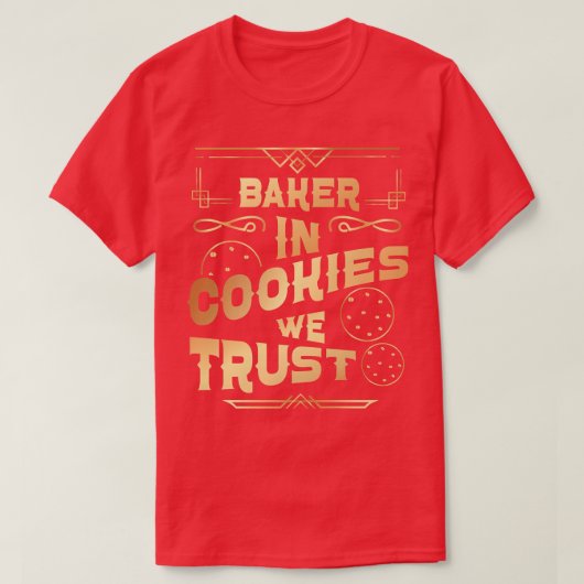 ベーキングクッキーをクッキーにWe Trust Tシャツ (デザイン正面)