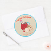 ベーキングクッキーハッピーホリデーズギフトラベルクリスマス ラウンドシール (封筒)