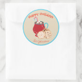 ベーキングクッキーハッピーホリデーズギフトラベルクリスマス ラウンドシール (バッグ)