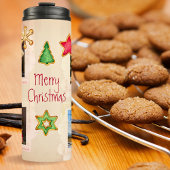 ベーキングクッキー4フォトコラージコーラルクリスマス タンブラー