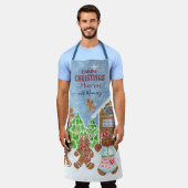 ベーキングクリスマスの思い出とMommy Gingerbread Kids エプロン (着用した状態)