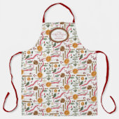 ベーキングクリスマスの思い出のおばあちゃん水色 エプロン (正面)