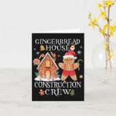 ベーキングクリスマスジンガーブレッドハウス建築クルードゥ カード (黄色い花)