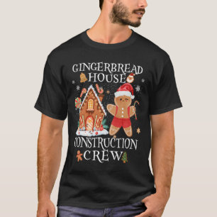 ベーキングクリスマスジンガーブレッドハウス建築クルードゥ Tシャツ