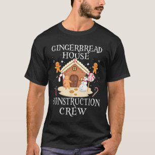 ベーキングクリスマスジンガーブレッドハウス建築クルードゥ Tシャツ