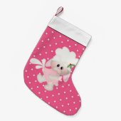 ベーキングクリスマスバニーホリデーストッキング スモールクリスマスストッキング (正面 (吊り時))