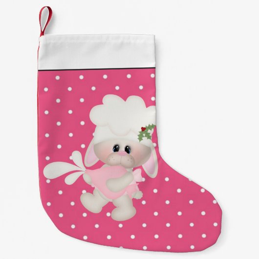 ベーキングクリスマスバニーホリデーストッキング スモールクリスマスストッキング (正面)