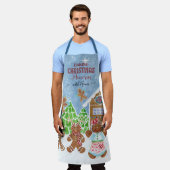 ベーキングクリスマスメモリーズウナナジンジャーブレッドマン エプロン (着用した状態)