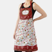 ベーキングクリスマスメモリーズクッキー赤い水色 エプロン (インサイチュ)