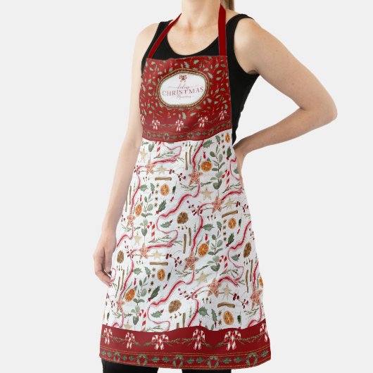 ベーキングクリスマスメモリーズクッキー赤い水色 エプロン (インサイチュ)