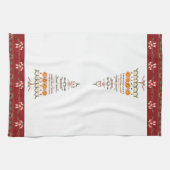 ベーキングクリスマスメモリーズワセイルキャンディーケーンツリー キッチンタオル (横)