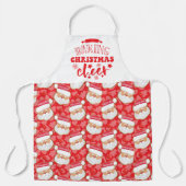 ベーキングクリスマス応援サンタクッキーパターン エプロン (正面)