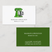 ベーキンググリーンウィスクケーターパティシモダンエ  名刺 (正面/裏面)