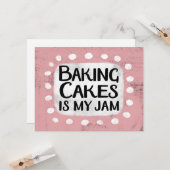 ベーキングケーキは私のジャムのグリーティングカード カード (正面/裏面インサイチュ)