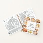 ベーキングケーキウォーター色レシピクックブック ノートブック (内部)