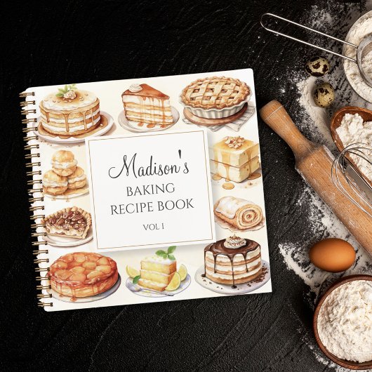 ベーキングケーキウォーター色レシピクックブック ノートブック