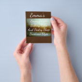 ベーキングケーキ及びペストリーショップビジネスフライヤー チラシ (手)