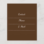 ベーキングケーキ及びペストリーショップビジネスフライヤー チラシ (裏面)