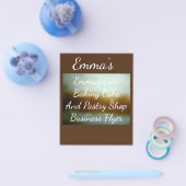 ベーキングケーキ及びペストリーショップビジネスフライヤー チラシ (シングル)