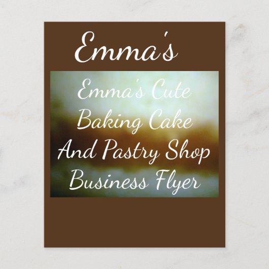 ベーキングケーキ及びペストリーショップビジネスフライヤー チラシ (正面)