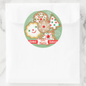 ベーキングサンタカスタムクリスマス ラウンドシール (バッグ)