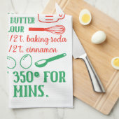 ベーキングジンジャーブレッドクッキーレシピキッチンタオル キッチンタオル (四つ折り)