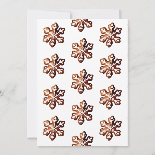 ベーキングジンジャーブレッドクリスマスジェンダーの表示 招待状 (裏面)