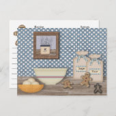 ベーキングジンジャーブレッドマンレシピカード ポストカード (正面/裏面)