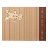 ベーキングジンジャーブレッドメモ帳 ノートパッド (正面)