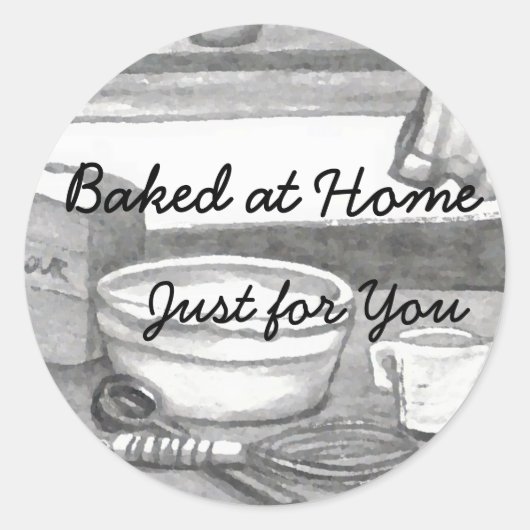 ベーキングステッカーズホームメイドギフトホリデークッキー ラウンドシール (正面)