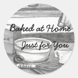 ベーキングステッカーズホームメイドギフトホリデークッキー ラウンドシール