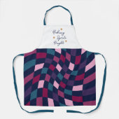 ベーキングスピリッツはっきりしたワープ市松模様に エプロン (正面)