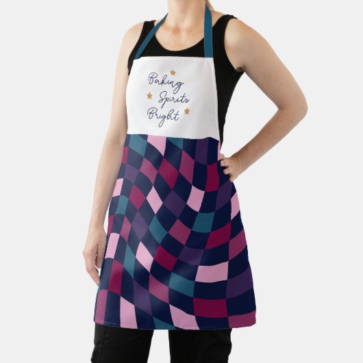 ベーキングスピリッツはっきりしたワープ市松模様に エプロン (インサイチュ)