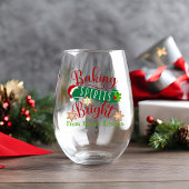 ベーキングスピリッツ明るいカスタムクリスマス ステムなしワイングラス