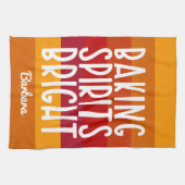 ベーキングスピリッツ明るいカスタム感謝祭 キッチンタオル (横)