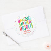 ベーキングスピリッツ明るいカラフルふりかけるクリスマス ラウンドシール (封筒)