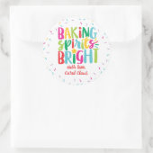 ベーキングスピリッツ明るいカラフルふりかけるクリスマス ラウンドシール (バッグ)