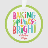 ベーキングスピリッツ明るいカラフルクリスマストリート オーナメント (正面)