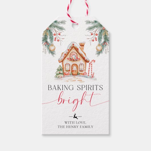 ベーキングスピリッツ明るいクリスマスギフトタグ ギフトタグ (正面)