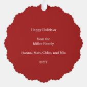 ベーキングスピリッツ明るいクリスマスクッキーギフトラベル オーナメントカード (裏面)