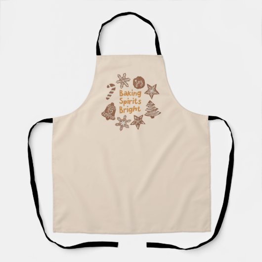 ベーキングスピリッツ明るいクリスマスクッキー黄色 エプロン (正面)