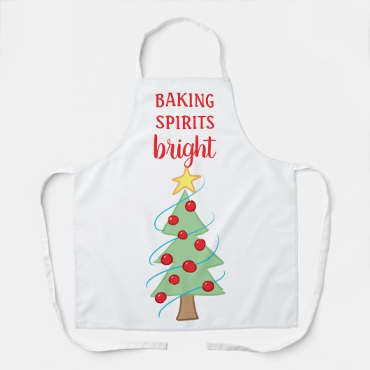 ベーキングスピリッツ明るいクリスマスツリーエプロン エプロン (正面)