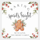 ベーキングスピリッツ明るいクリスマスプレゼントラベルシール スクエアシール (正面)